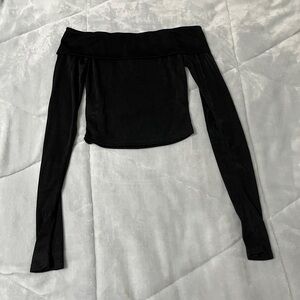 Black off shoulder top